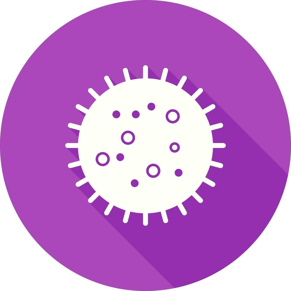 bactérie dans l'icône de vecteur de diapositive