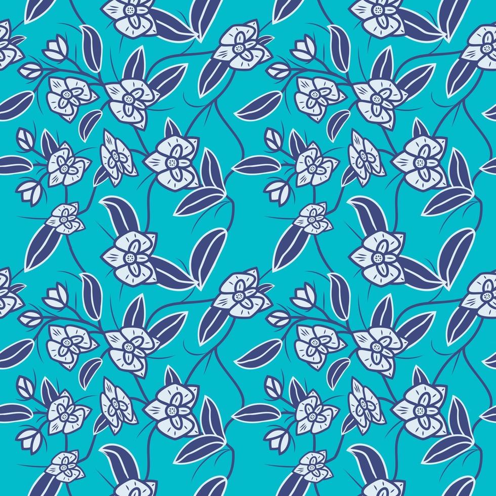 floral folklorique damassé motif fleurs fantaisie floral géométrique fantaisie vecteur