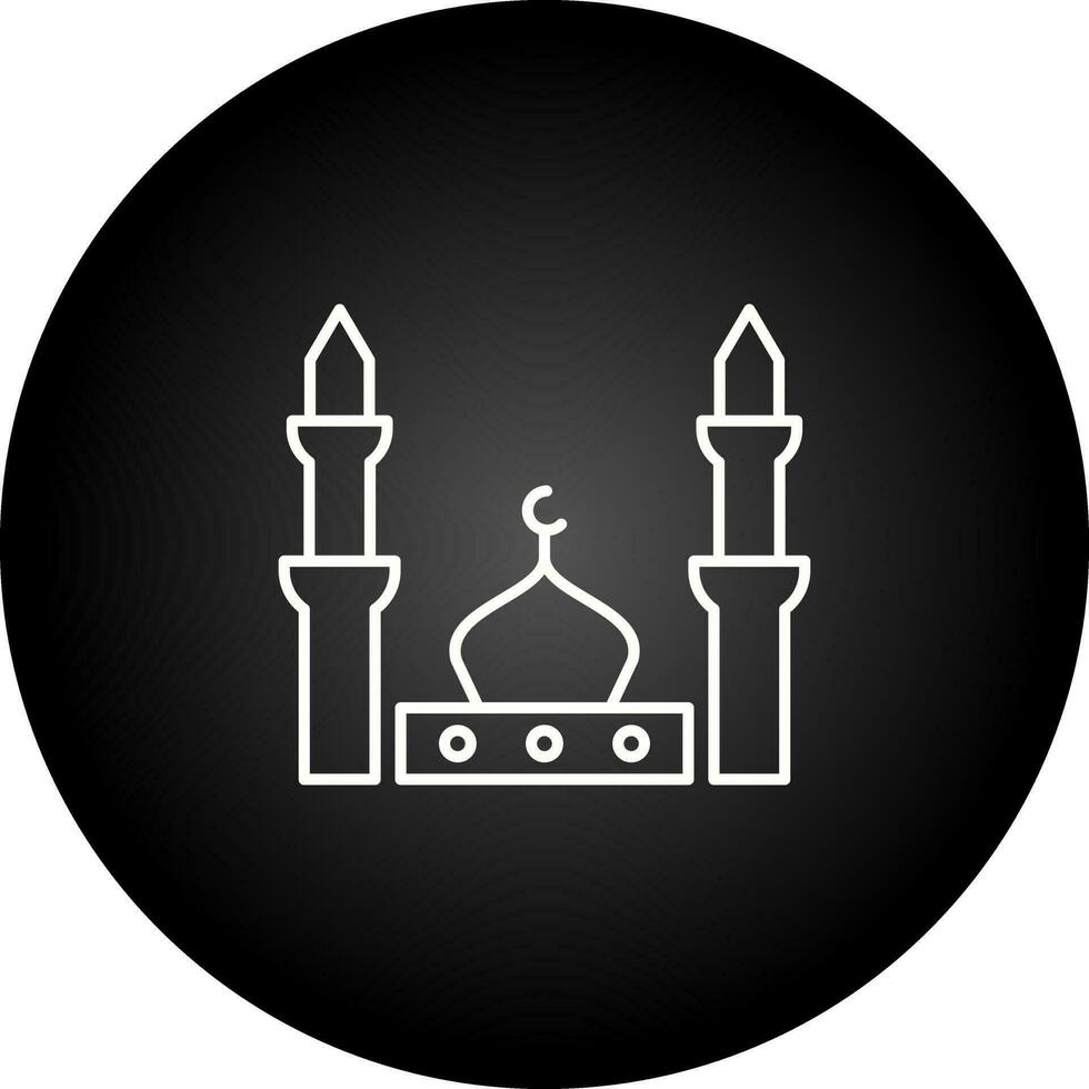 prophète mosquée ligne icône vecteur