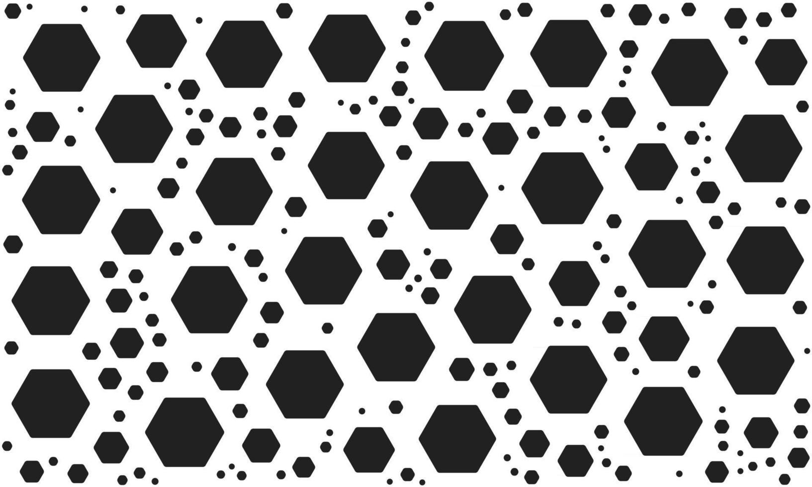 motif hexagonal aléatoire noir et blanc vecteur