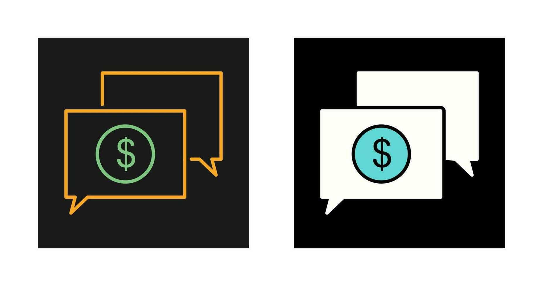 icône de vecteur de conversation d'argent