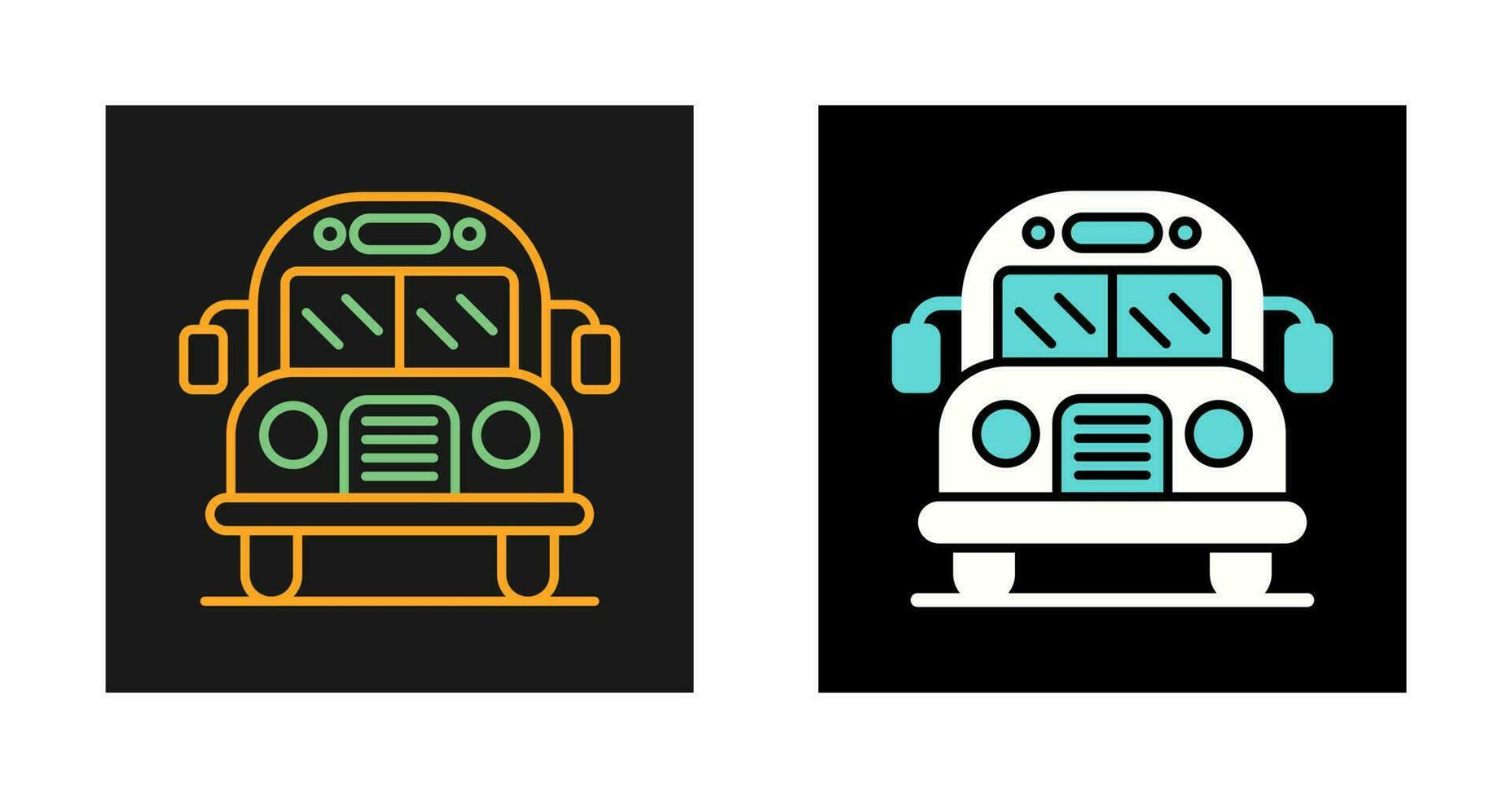 icône de vecteur d'autobus scolaire