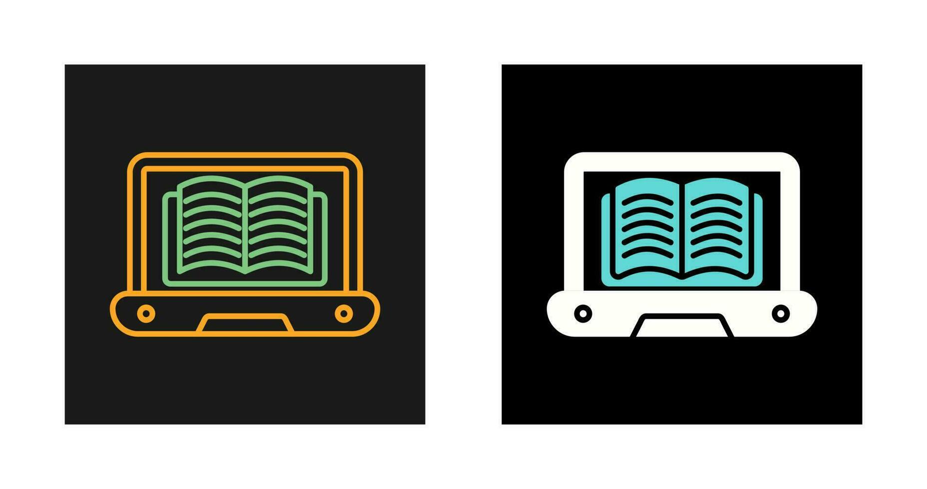 icône de vecteur d'apprentissage en ligne