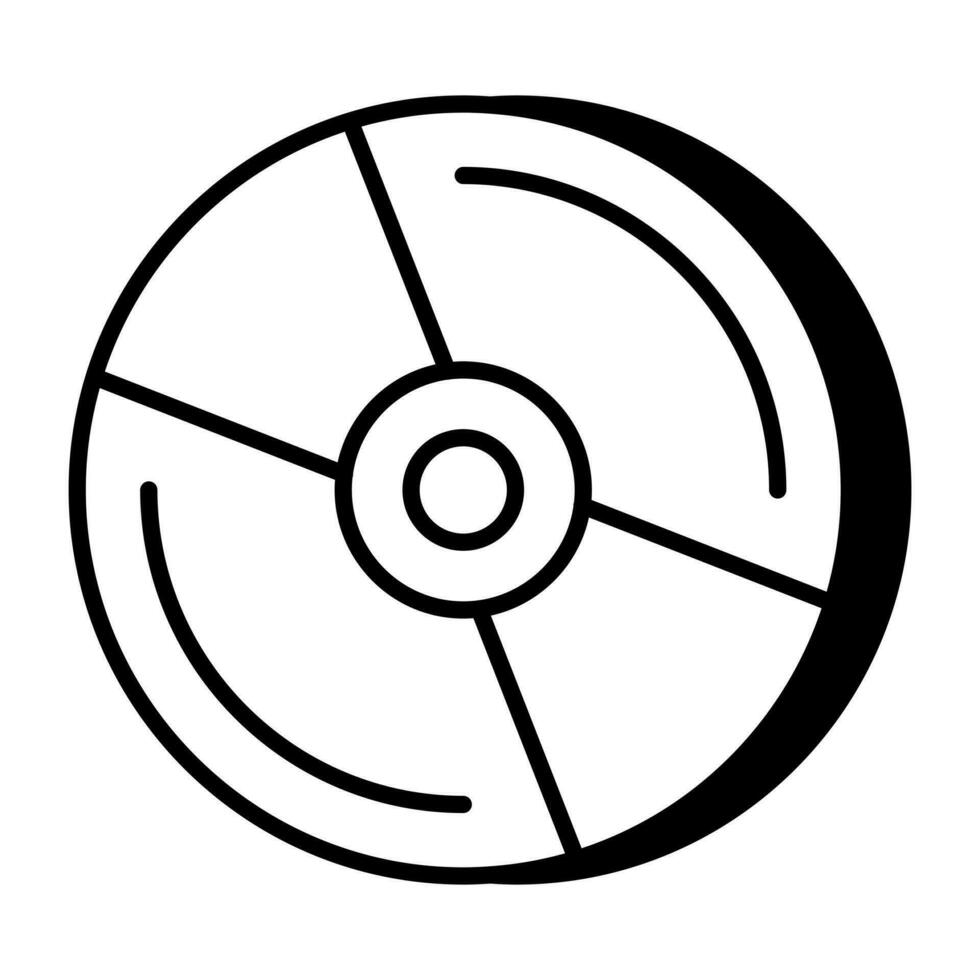 icône de téléchargement premium du disque compact vecteur