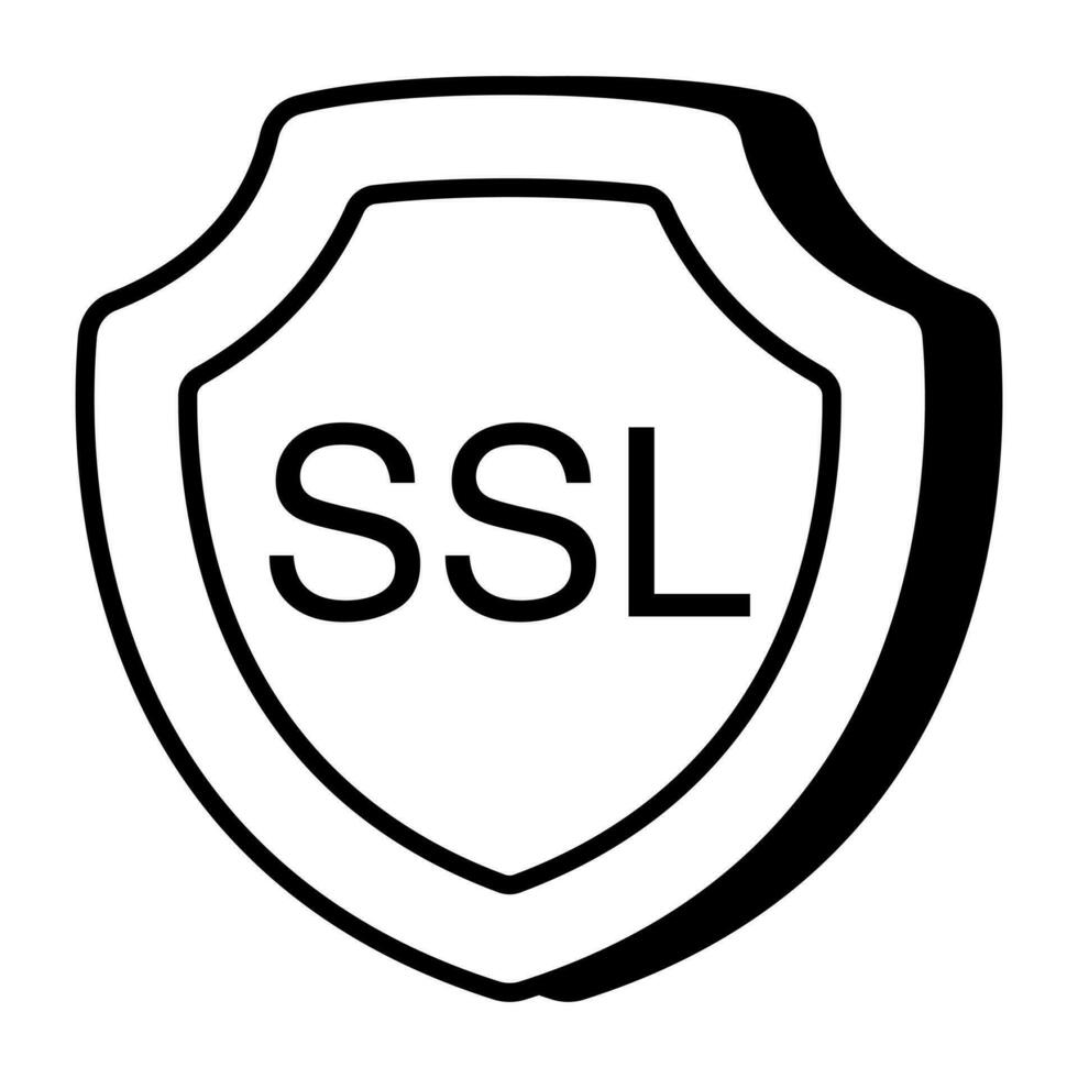un modifiable conception icône de ssl Sécurité vecteur