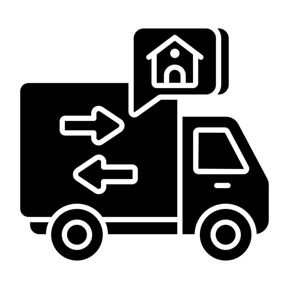 icône du design moderne du déménagement vecteur
