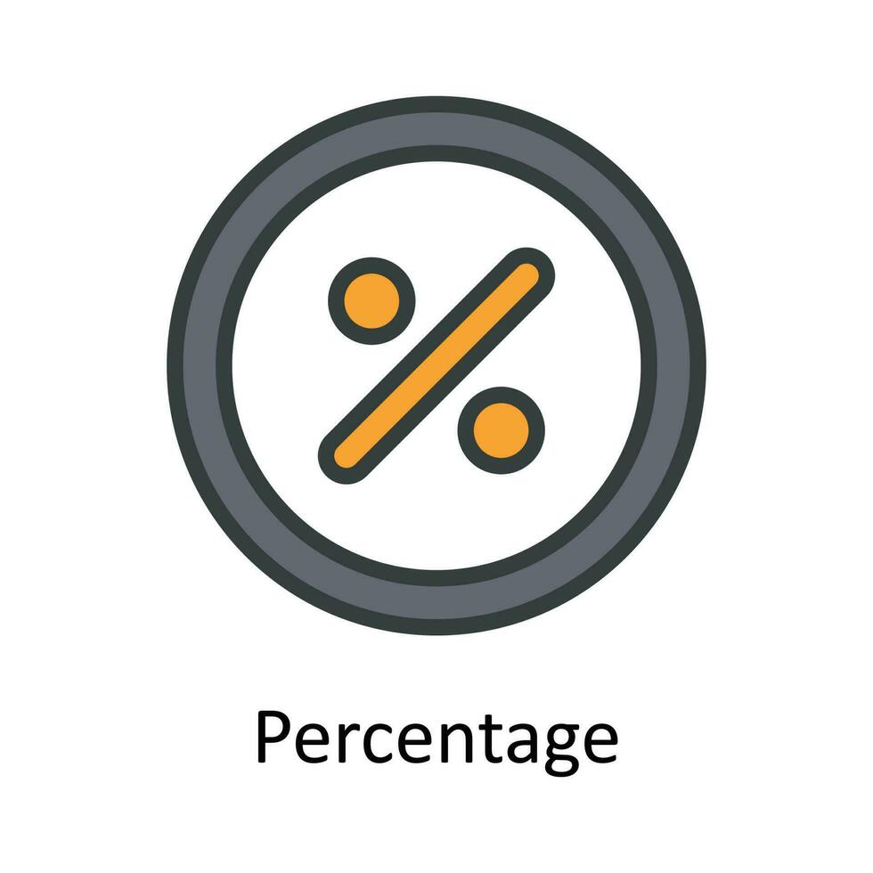 pourcentage vecteur remplir contour icône conception illustration. travail dans le progrès symbole sur blanc Contexte eps dix fichier