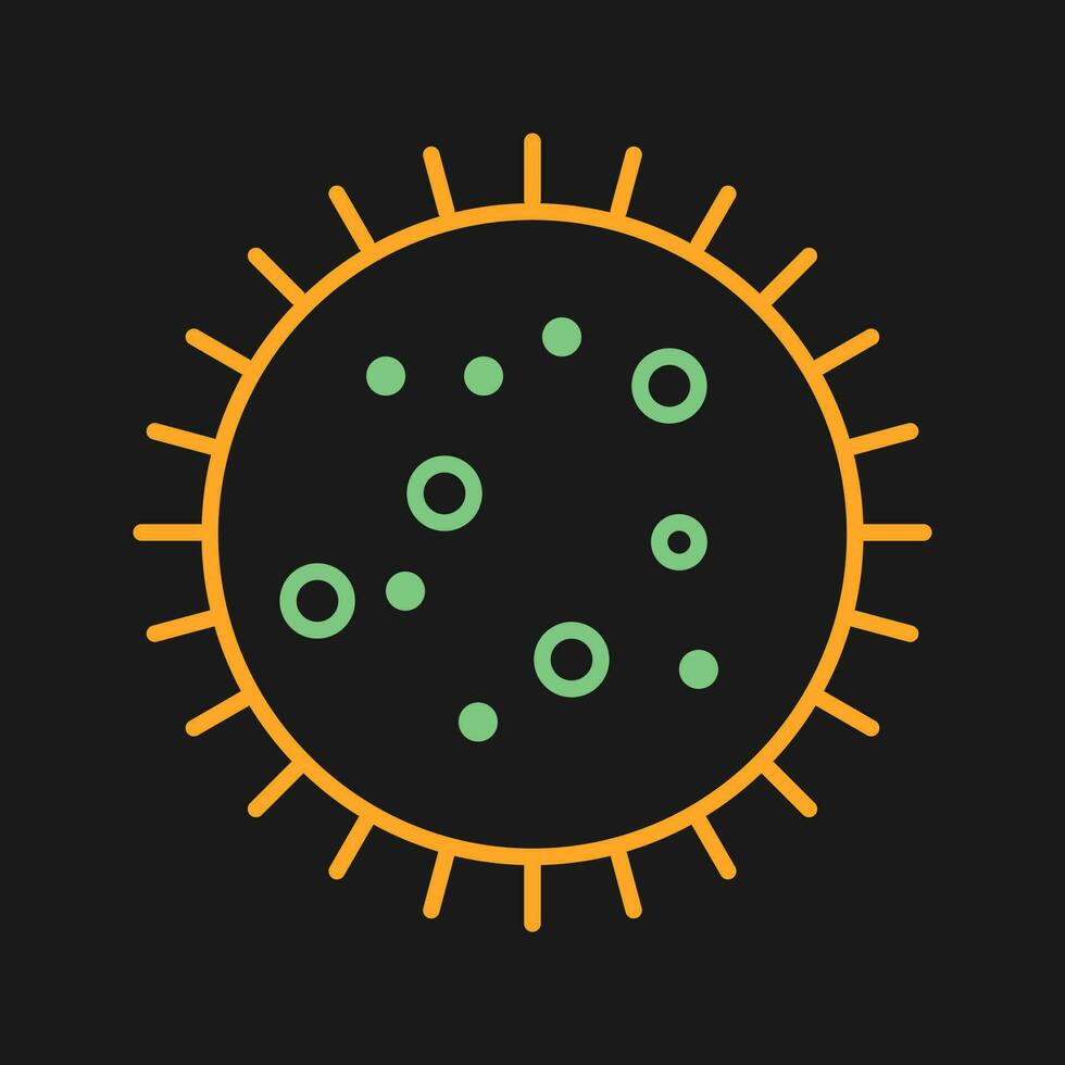 bactérie dans l'icône de vecteur de diapositive