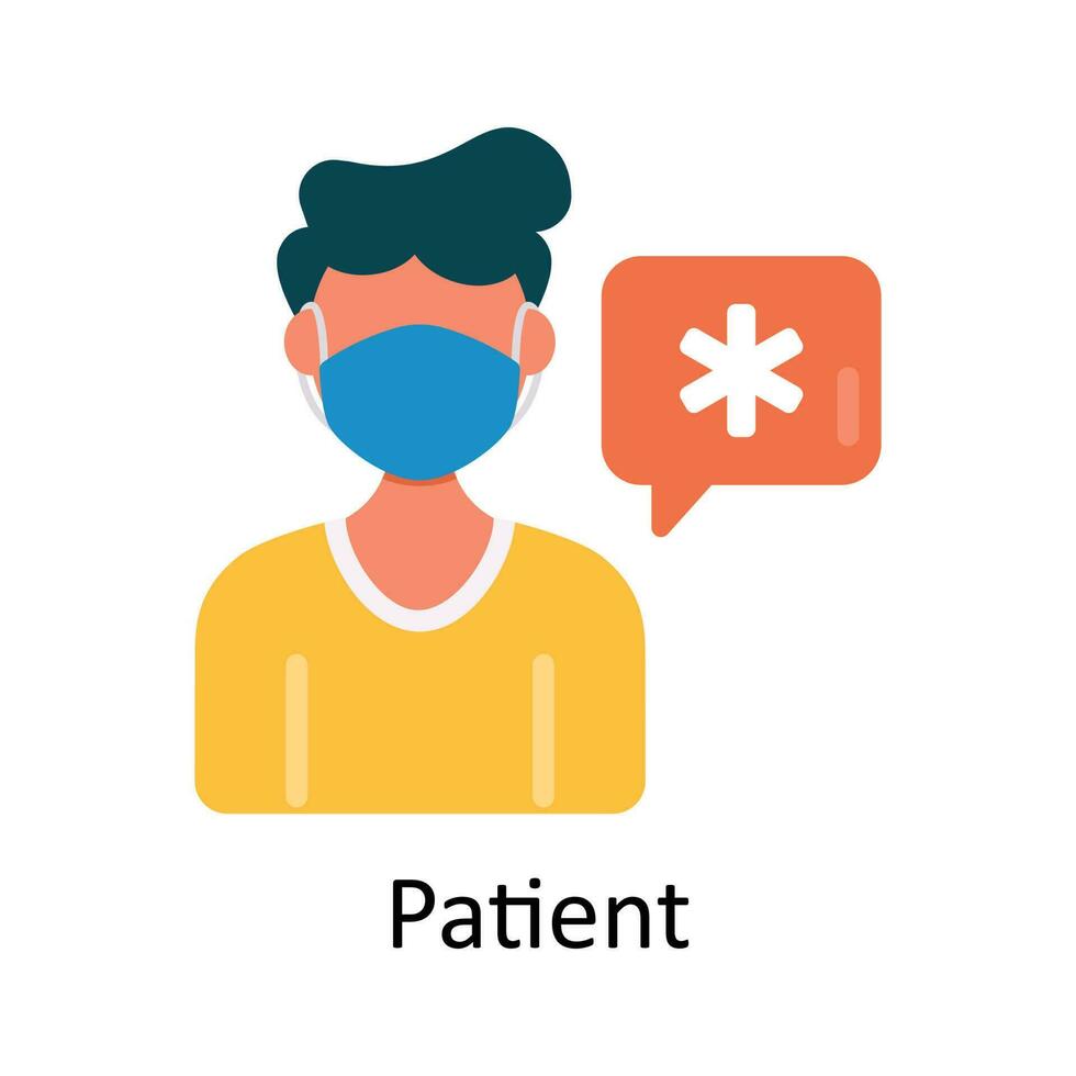 patient vecteur plat icône conception illustration. médical et soins de santé symbole sur blanc Contexte eps dix fichier