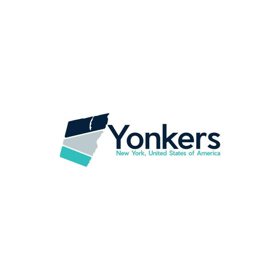 yonkers ville carte moderne Facile logo vecteur