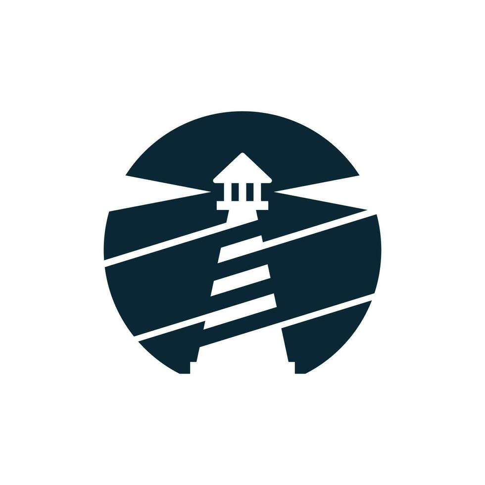 moderne phare cercle Créatif logo vecteur