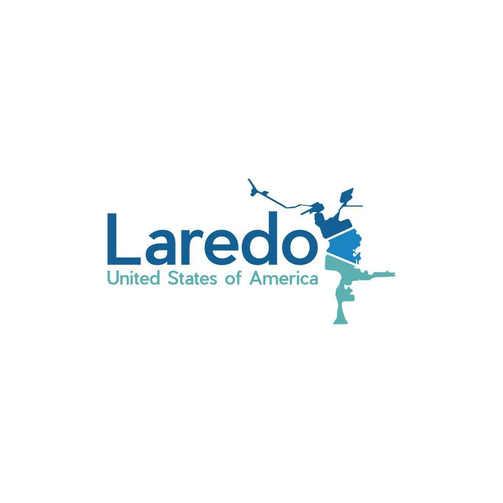 laredo ville carte moderne Facile Créatif logo vecteur