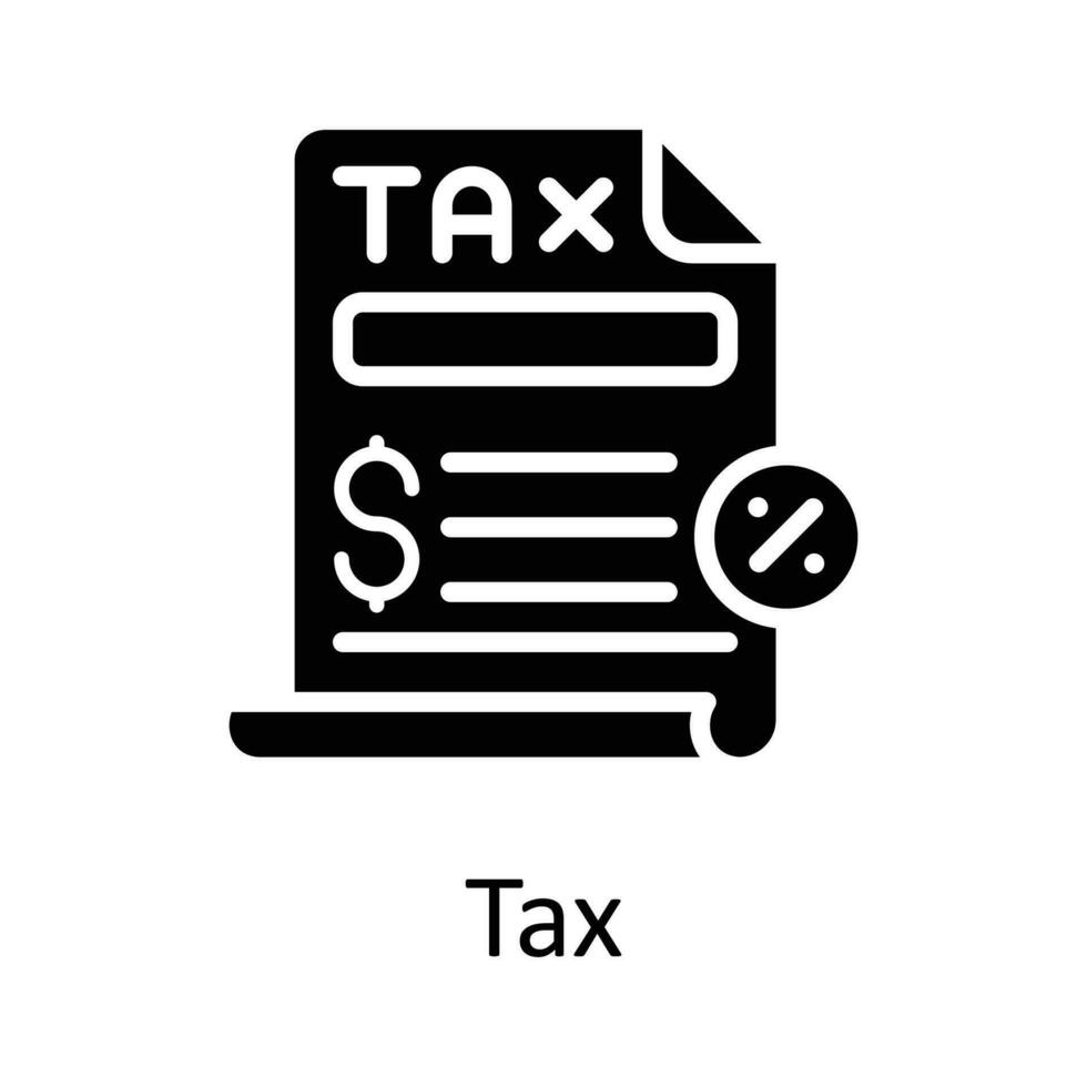 impôt vecteur solide icône conception illustration. les taxes symbole sur blanc Contexte eps dix fichier