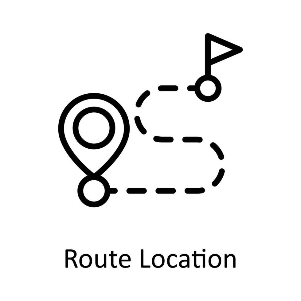 route emplacement vecteur contour icône conception illustration. emplacement et carte symbole sur blanc Contexte eps dix fichier