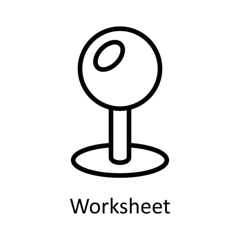 feuille de travail vecteur contour icône conception illustration. emplacement et carte symbole sur blanc Contexte eps dix fichier