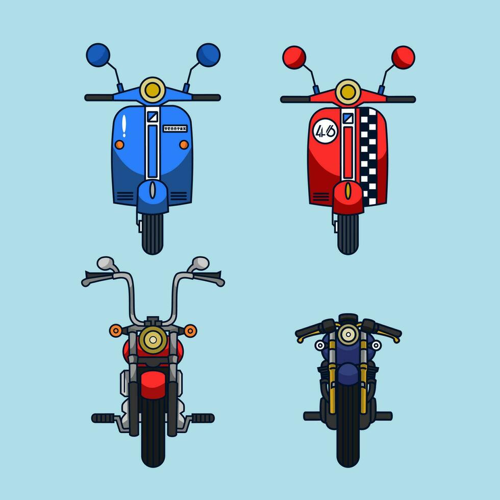 moto ensemble vecteur illustration.