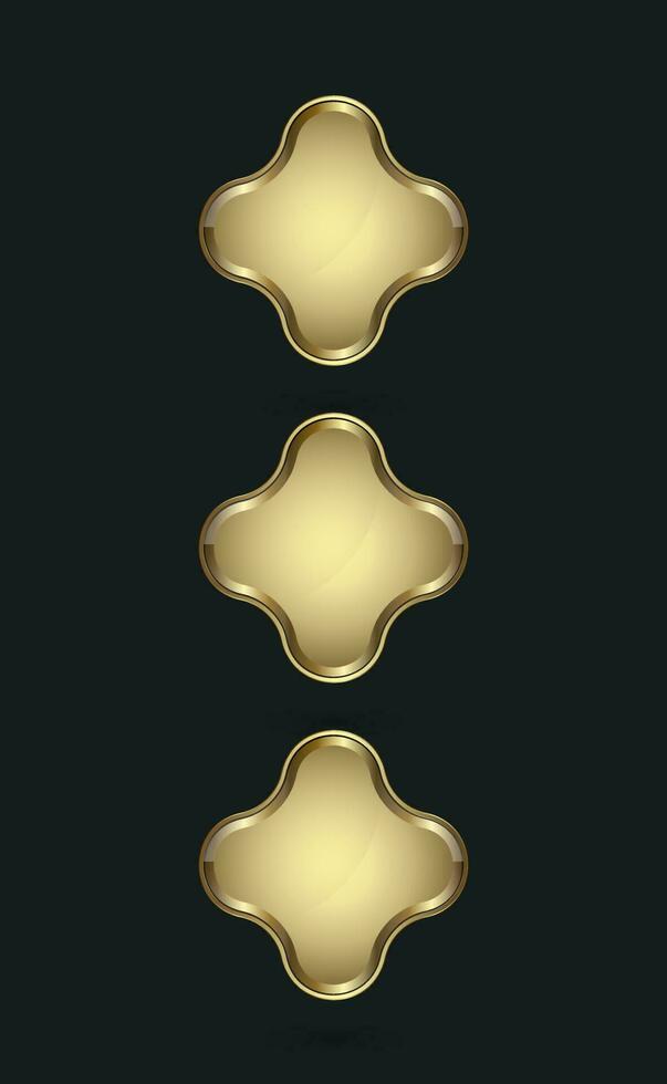 ensemble de Trois luxe boutons dans vecteur illustration utilisé dans ux, ui concepts conception