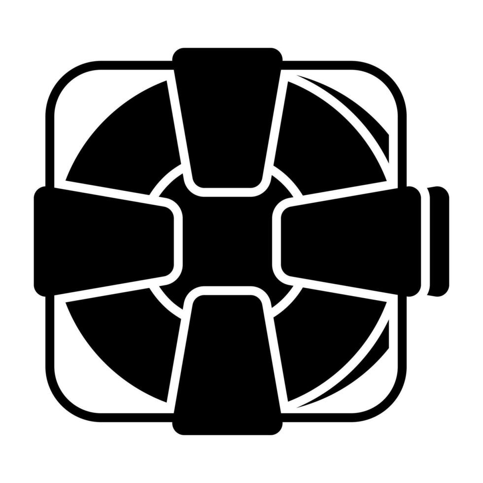icône de téléchargement premium de bouée de sauvetage vecteur