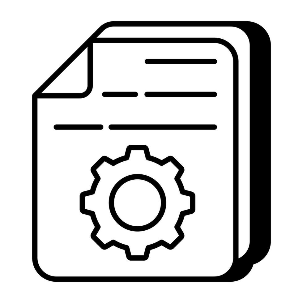 une unique conception icône de fichier réglage vecteur