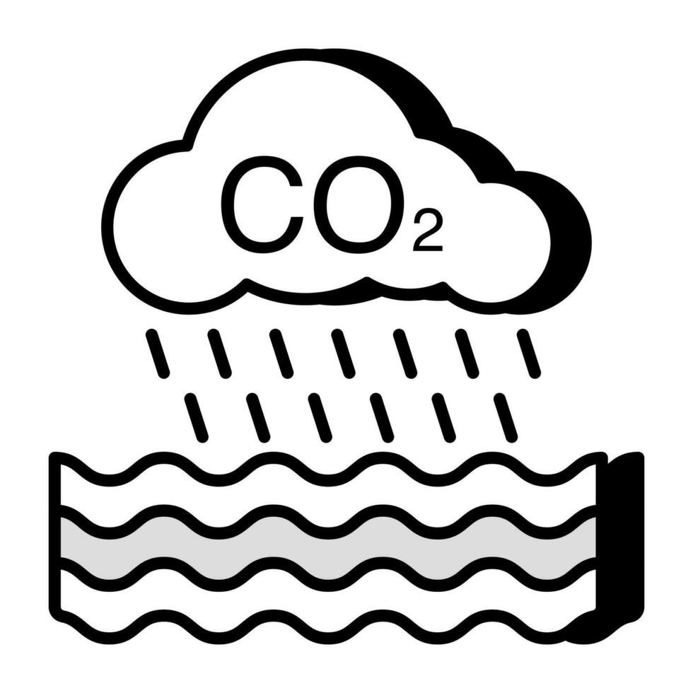 icône de conception unique de pluie acide vecteur