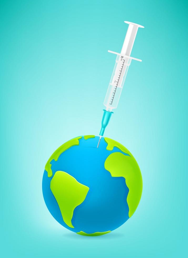 concept mondial de vaccination vecteur