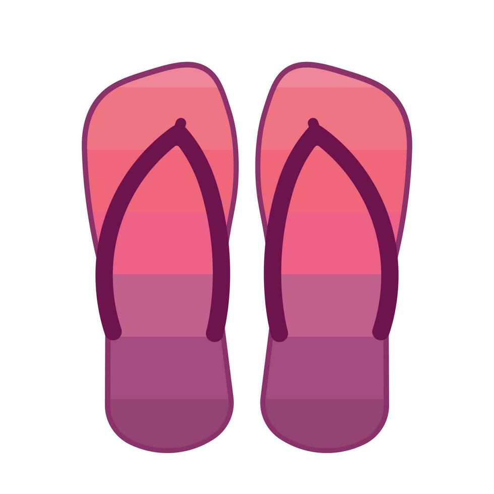 chaussons chaussure icône clipart pour été plage vacances griffonnage vecteur illustration