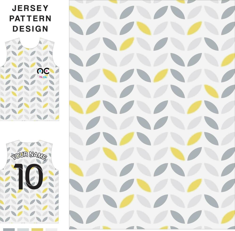 abstrait feuille concept vecteur Jersey modèle modèle pour impression ou sublimation des sports uniformes Football volley-ball basketball e-sports cyclisme et pêche gratuit vecteur.