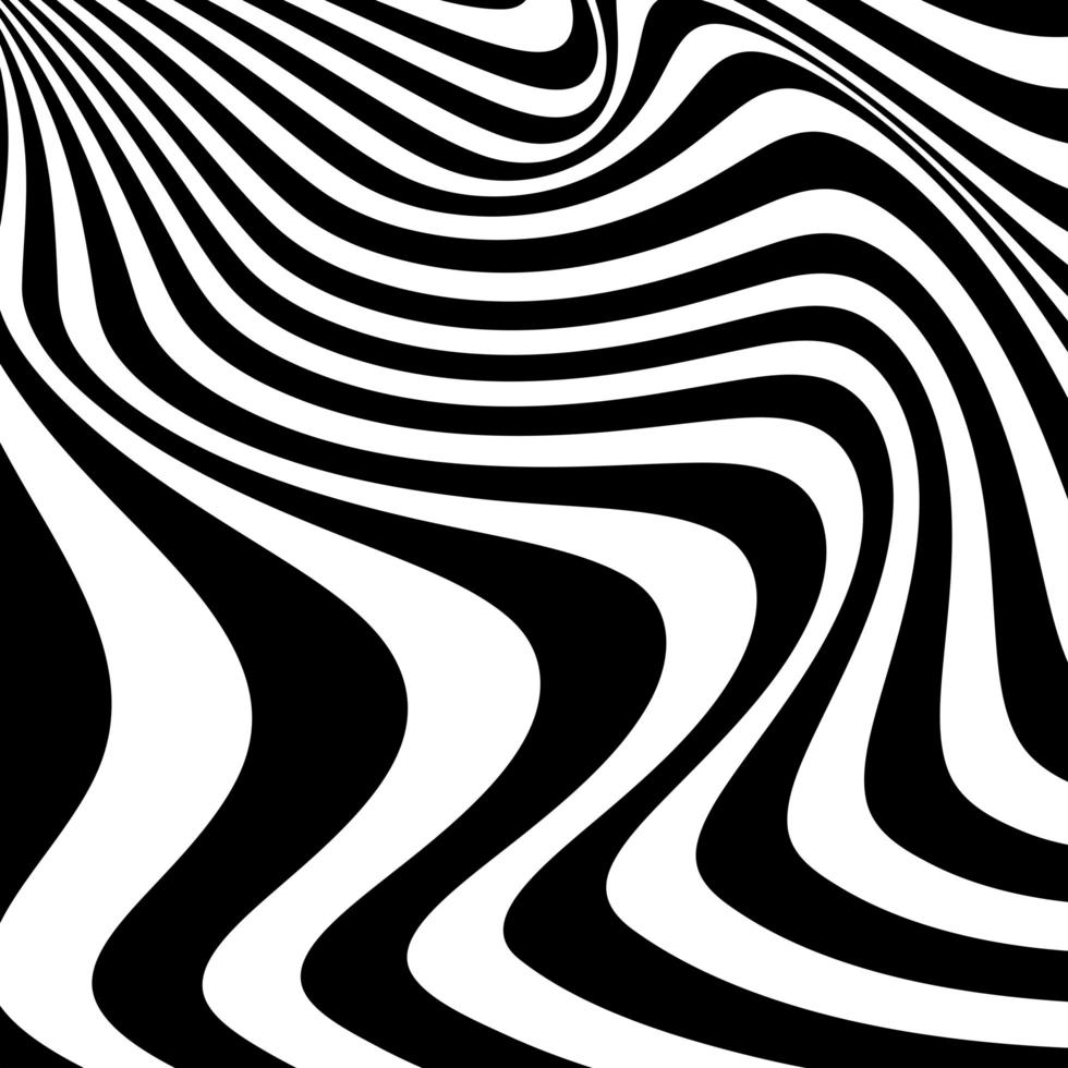 conception en noir et blanc abstrait géométrique 3d fond avec illusion d'optique vecteur