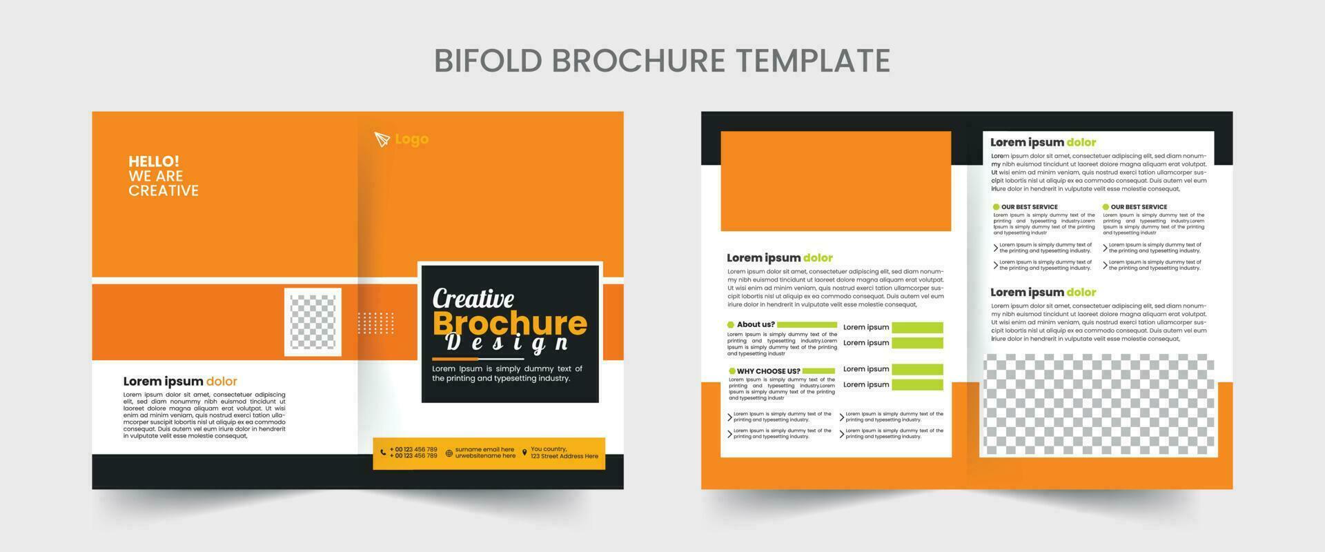 bi plier brochure conception modèle pour votre entreprise avec minimal et moderne formes dans a4 format. vecteur