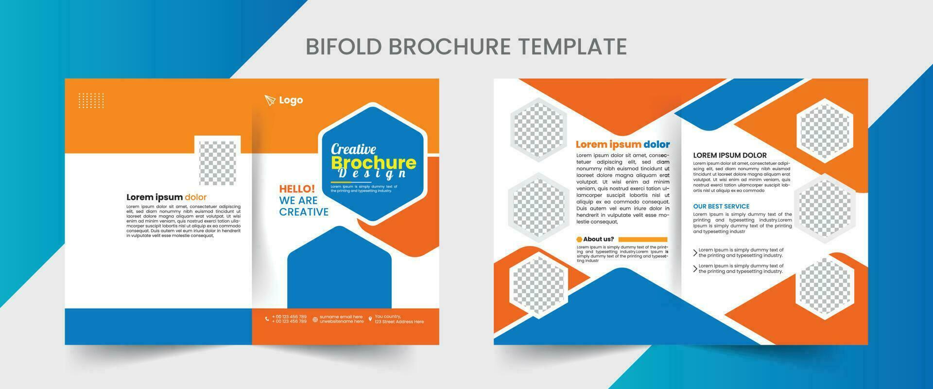 bi plier brochure conception modèle pour votre entreprise avec minimal et moderne formes dans a4 format. vecteur