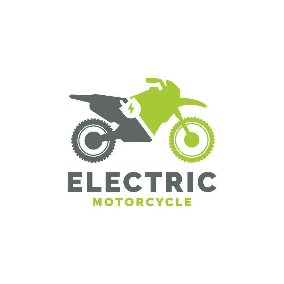 électrique moto logo conception vecteur