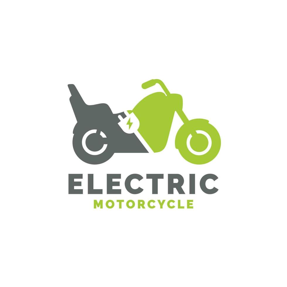 électrique moto logo conception vecteur