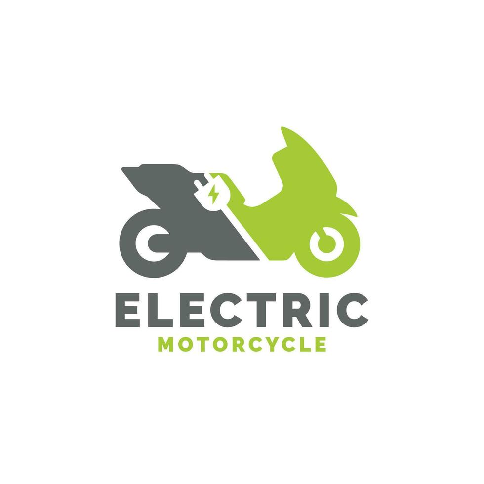 électrique moto logo conception vecteur