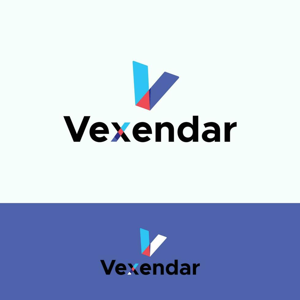 vexer v lettre logo, initiale logo conception vecteur