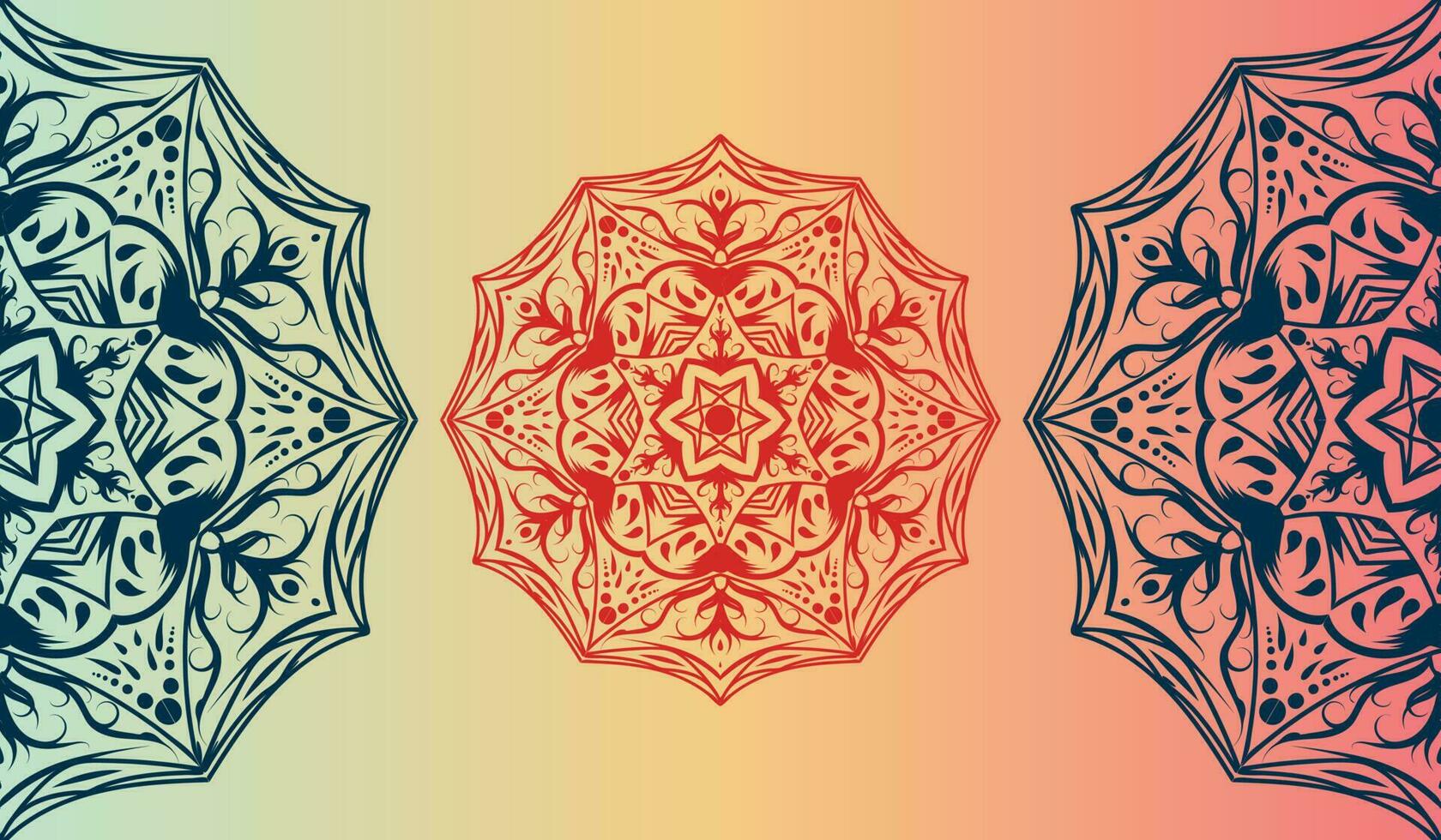 mandala vecteur illustration élément. floral ornement Contexte.