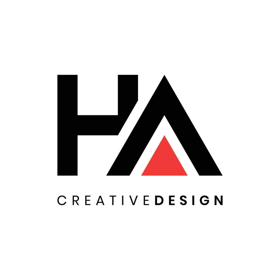 Créatif moderne abstrait lettre Ha logo conception vecteur illustration