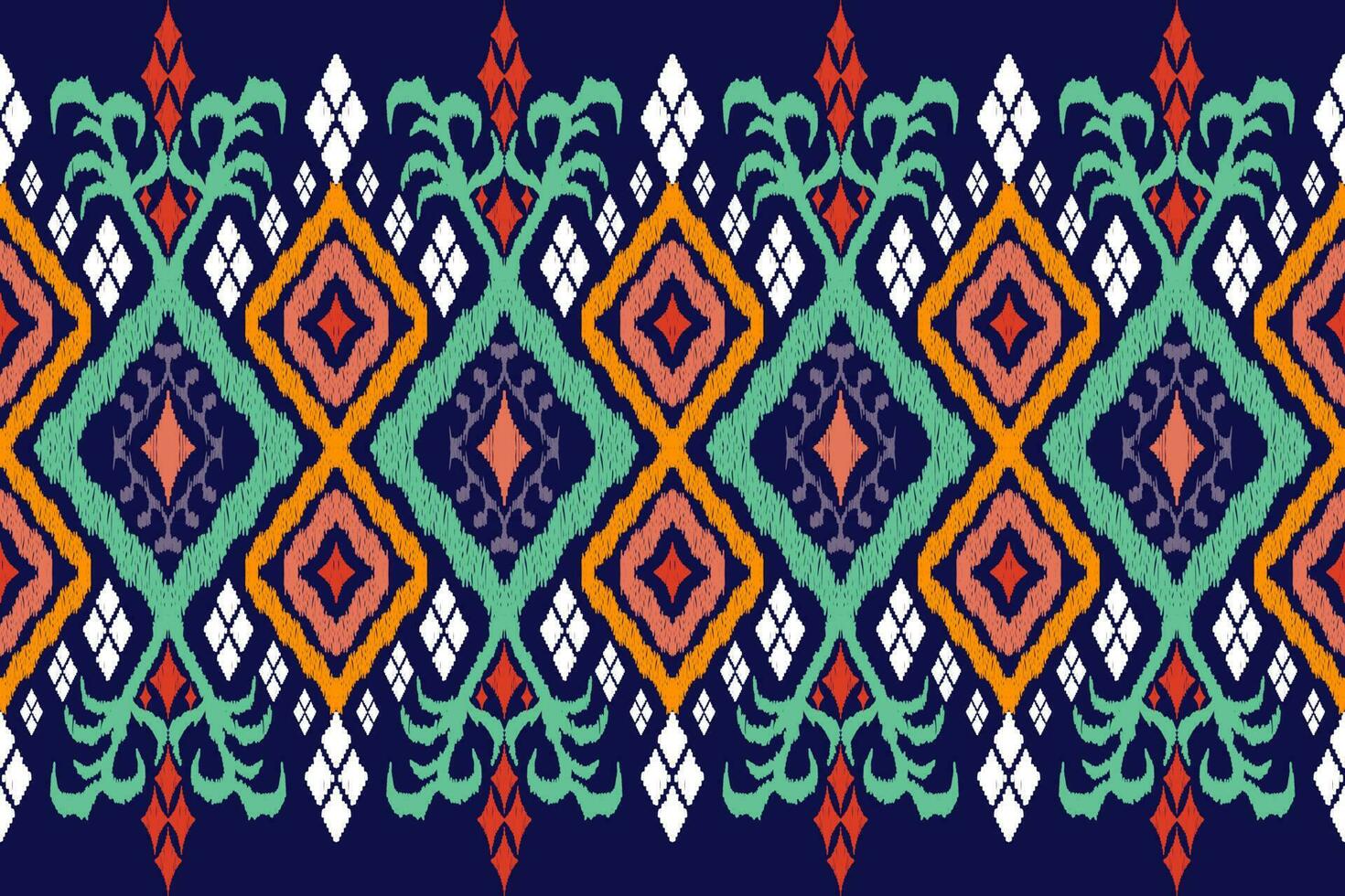 ethnique figure aztèque broderie style. géométrique ikat Oriental traditionnel art conception des motifs pour ethnique arrière-plan, papier peint, mode, vêtements, emballage, tissu, élément, sarong, graphique, vecteur illustration