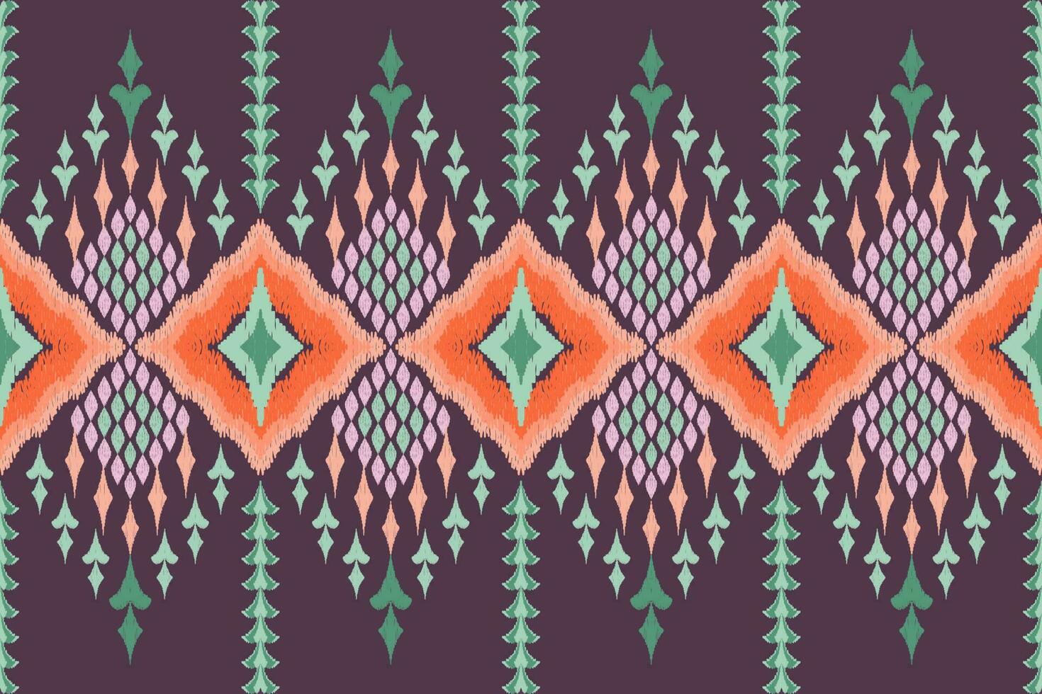 ethnique figure aztèque broderie style. géométrique ikat Oriental traditionnel art conception des motifs pour ethnique arrière-plan, papier peint, mode, vêtements, emballage, tissu, élément, sarong, graphique, vecteur illustration