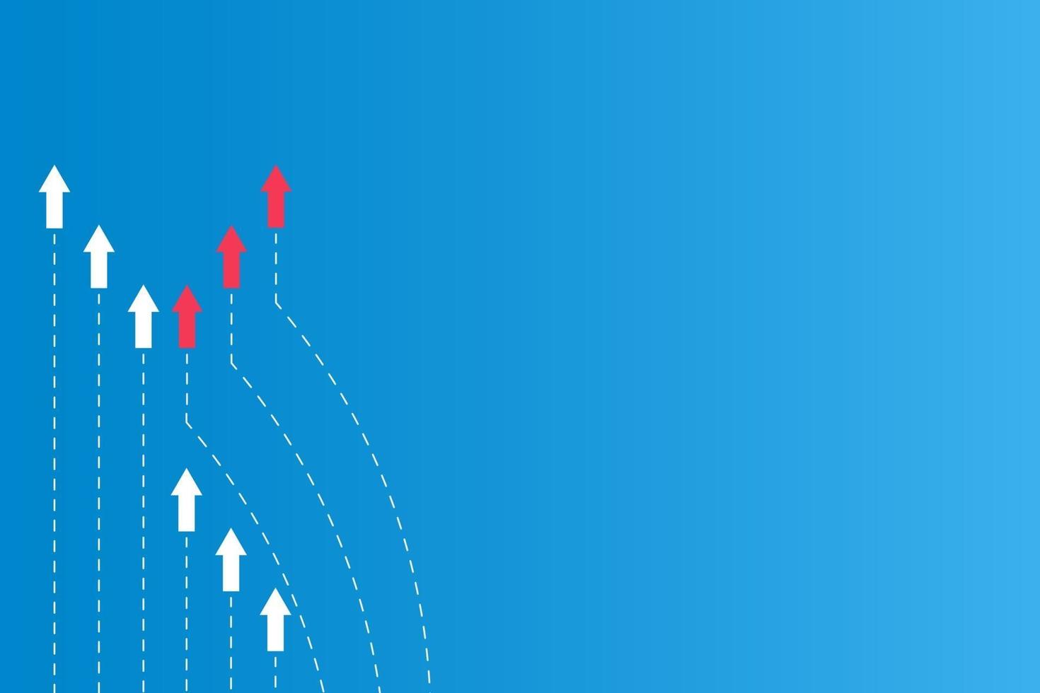 concept abstrait de croissance et de leadership d'entreprise avec des flèches vecteur