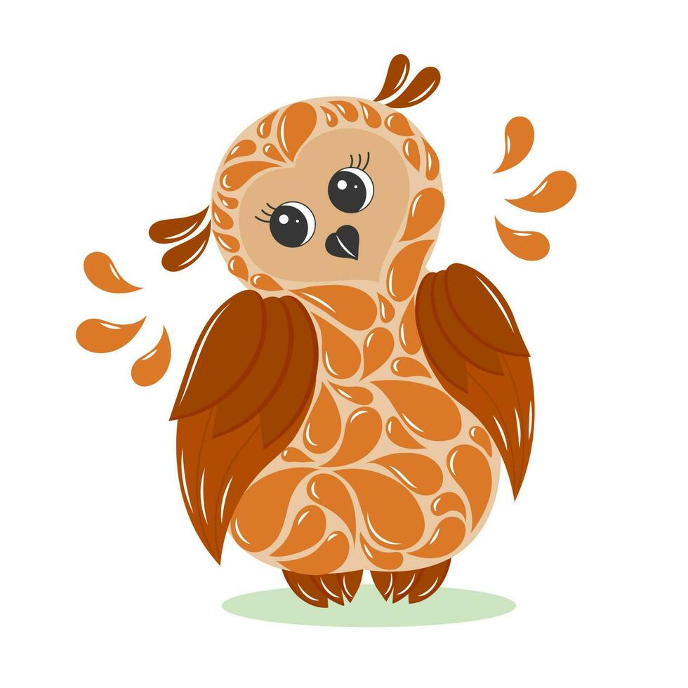 mignonne dessin animé hibou. bébé illustration, vecteur