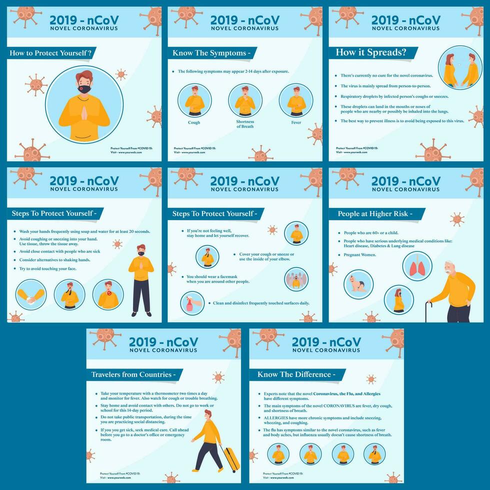 coronavirus cov symptômes, risque facteurs, transmission et la prévention montrant par Humain personnage. roman coronavirus 2019. pneumonie maladie. vecteur