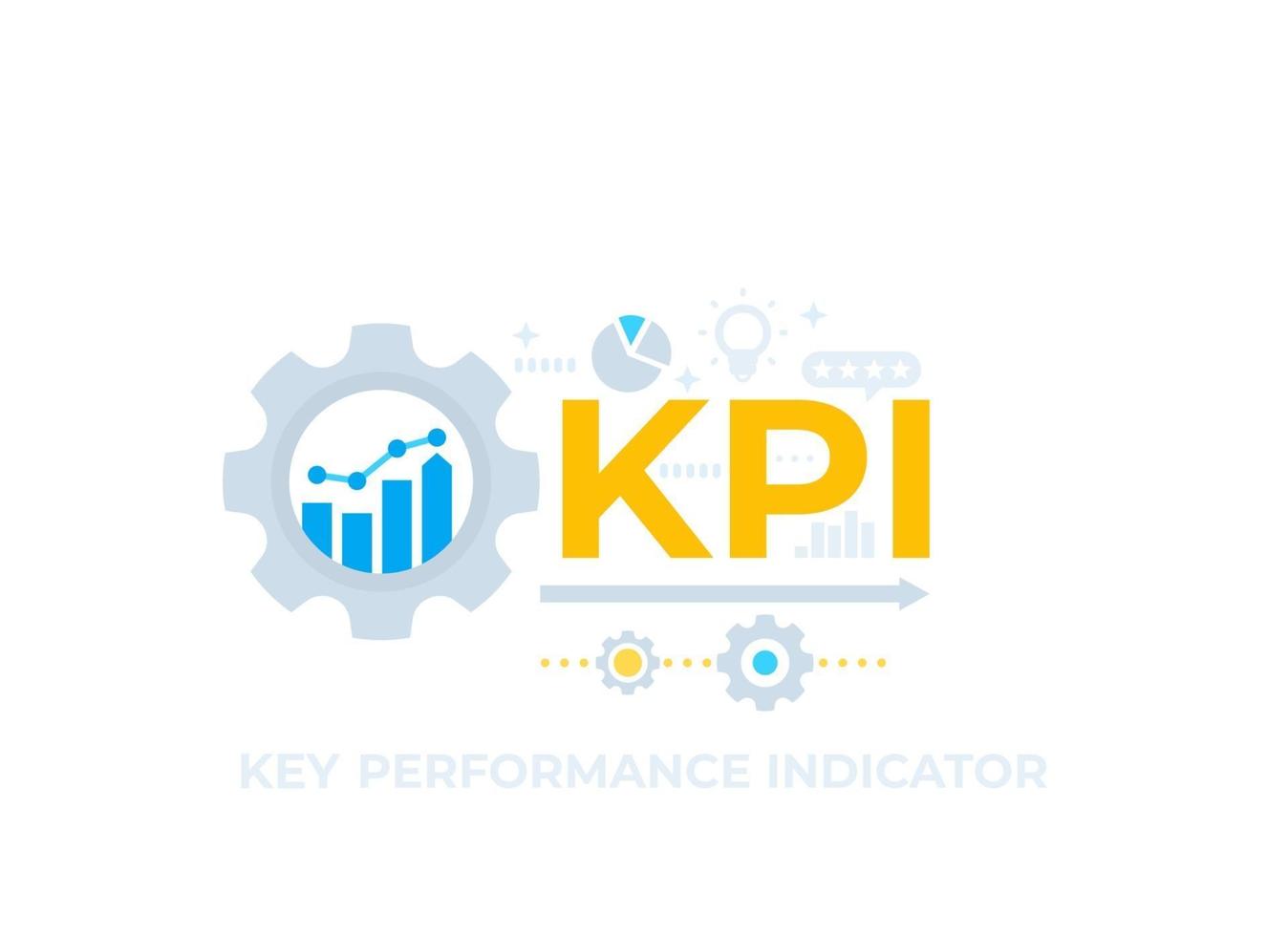 vecteur d'indicateur de performance clé kpi