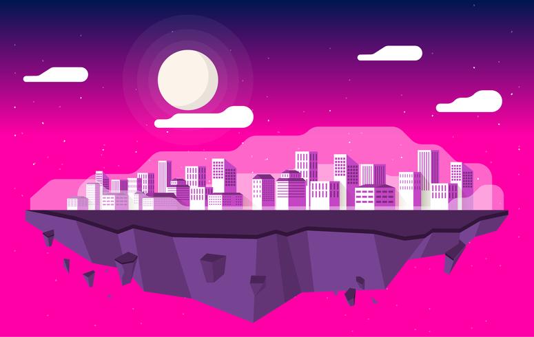 Vector illustration magnifique paysage