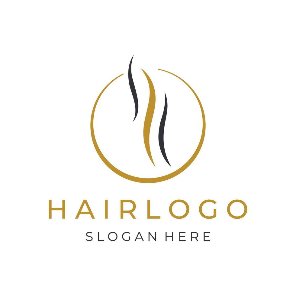 luxe et magnifique cheveux vague abstrait logo design.logo pour entreprise, salon, beauté, coiffeur, se soucier. vecteur