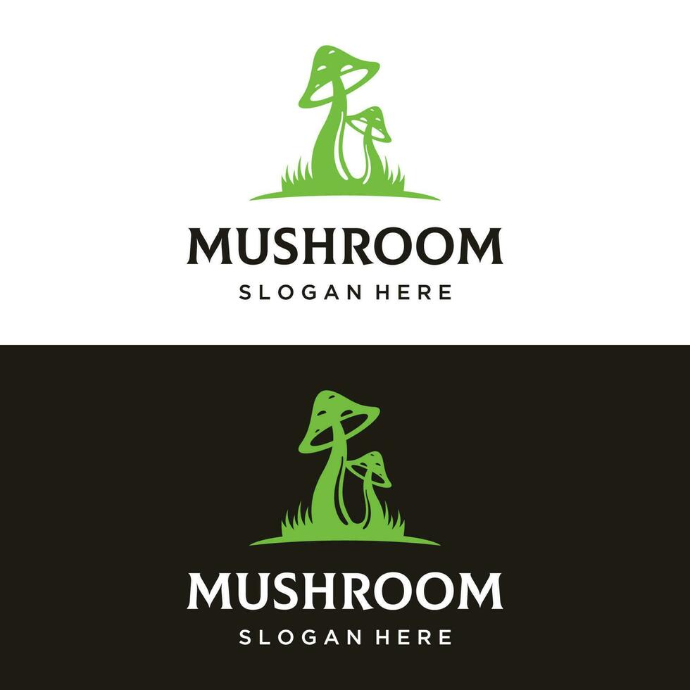 unique biologique champignon ferme Créatif logo modèle conception avec moderne concept.vecteur illustration. vecteur