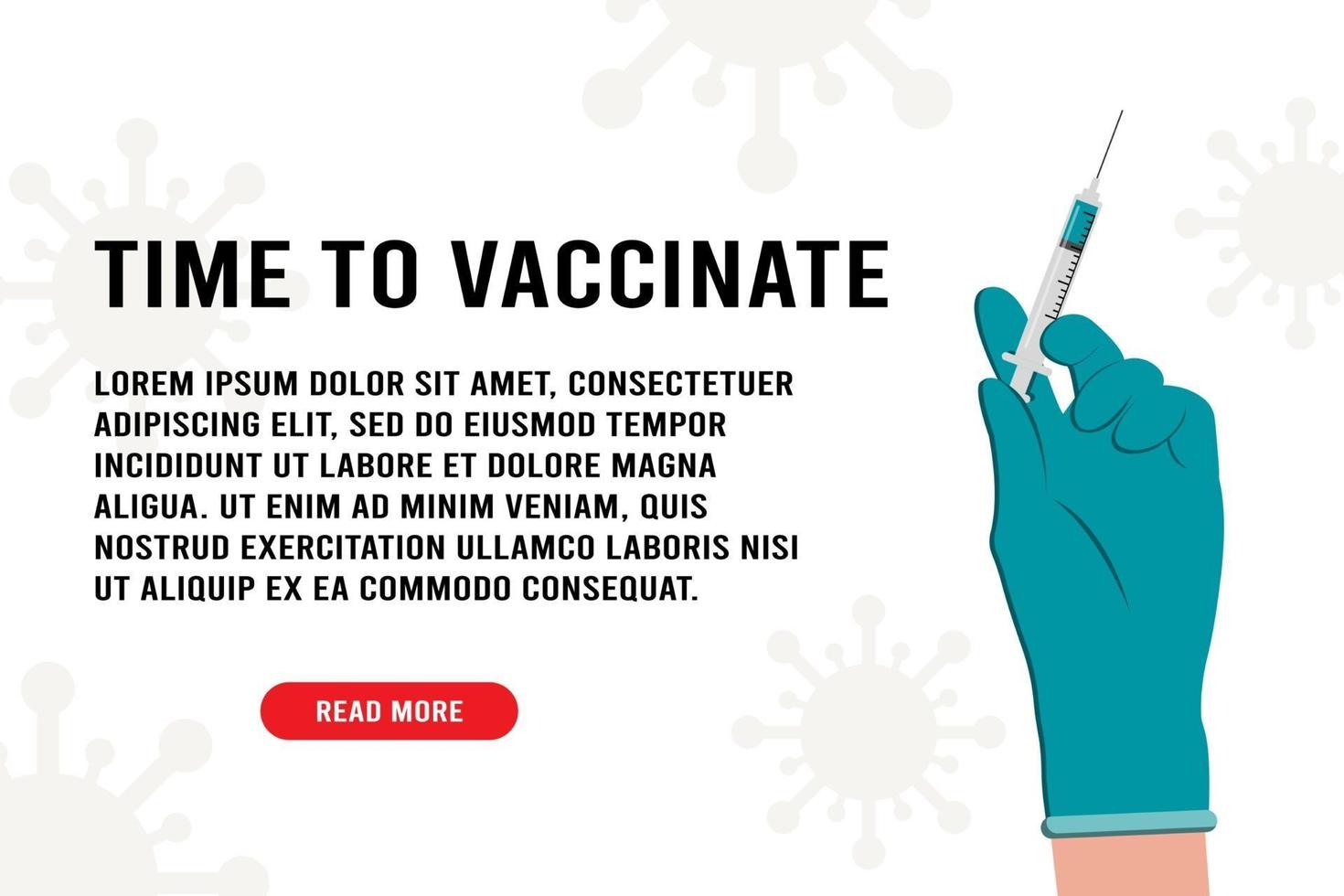 affiche de conception de concept de vaccination vecteur