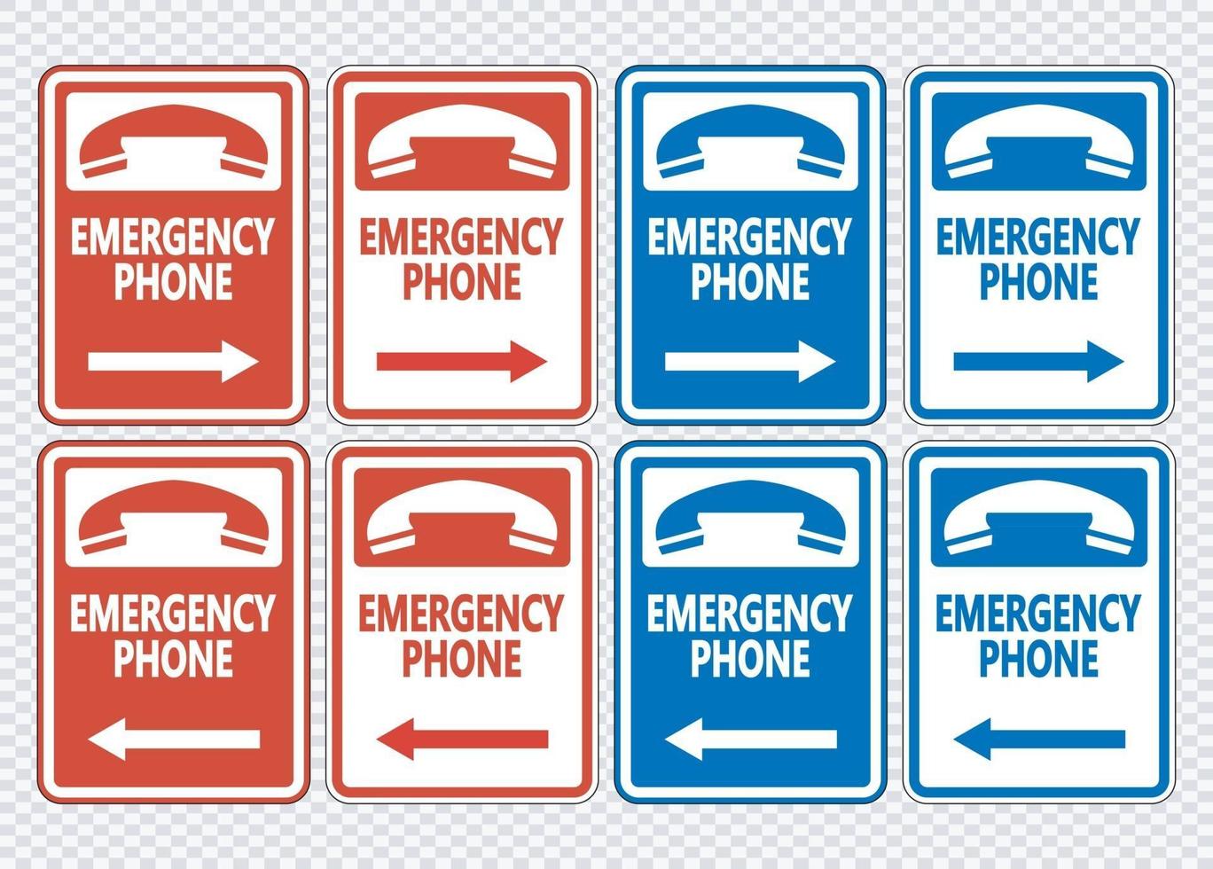 signe de la flèche droite du téléphone d'urgence vecteur