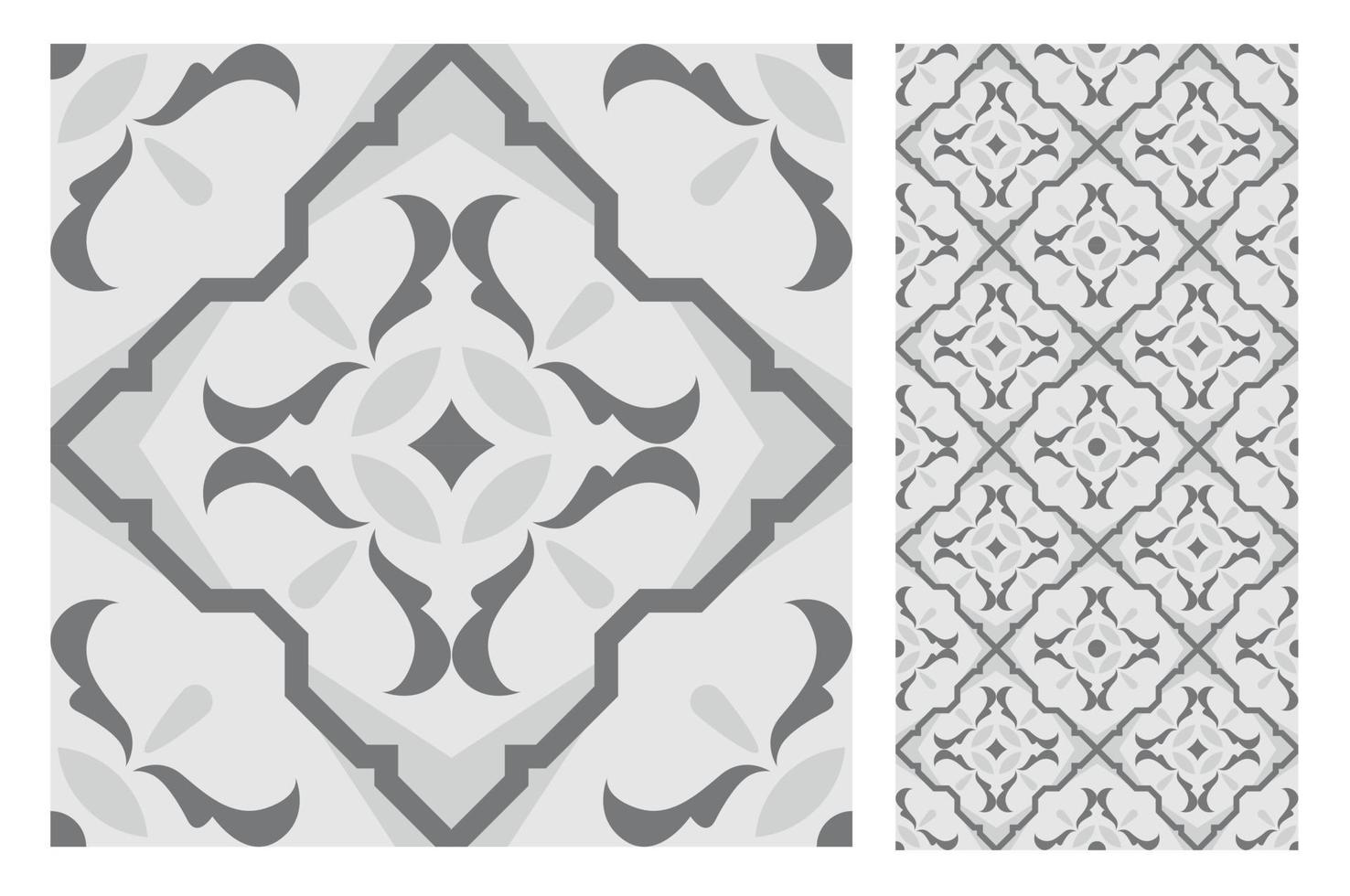 motifs de carreaux vintage design sans couture antique en illustration vectorielle vecteur