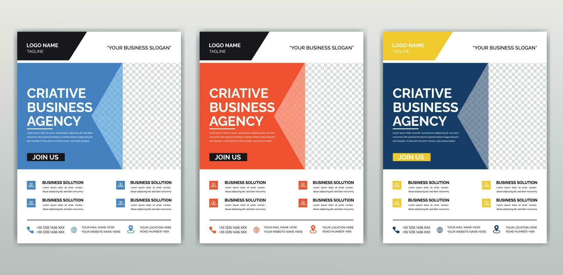 Créatif affaires prospectus modèle conception . commercialisation, affaires proposition, promotion, afficher, publication, couverture page. commercialisation social médias Publier modèle. vecteur