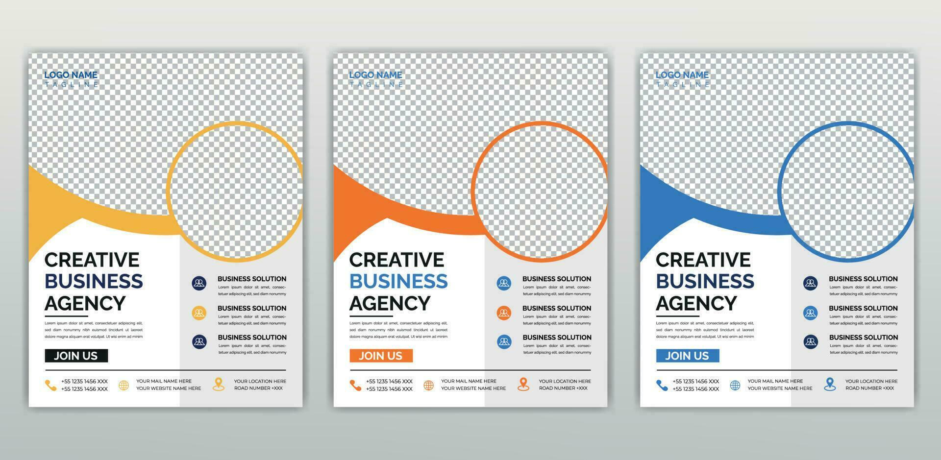 Créatif affaires agence prospectus modèle conception . commercialisation, affaires proposition, promotion, afficher, publication, couverture page. commercialisation social médias Publier modèle. vecteur